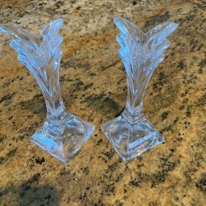 Mikasa crystal candle stick holders